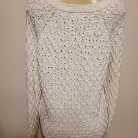 Old Navy Large Cream Sweater Comfy Oversized Textured Wedge - Picture 6 of 6